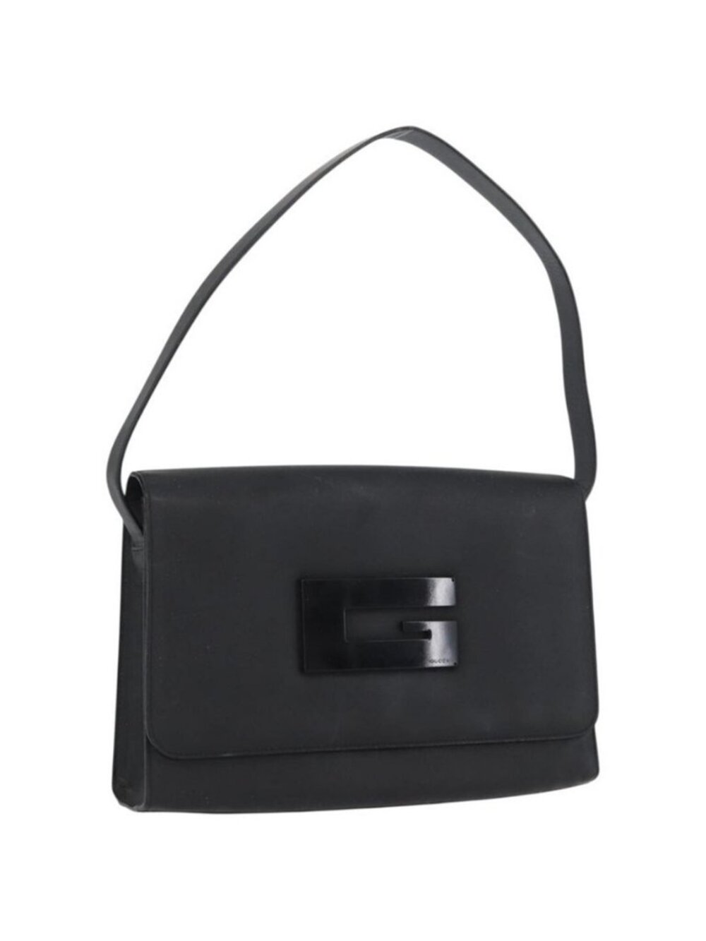 Authentic GUCCI Shoulder Bag Leather Black Silver 001 3064